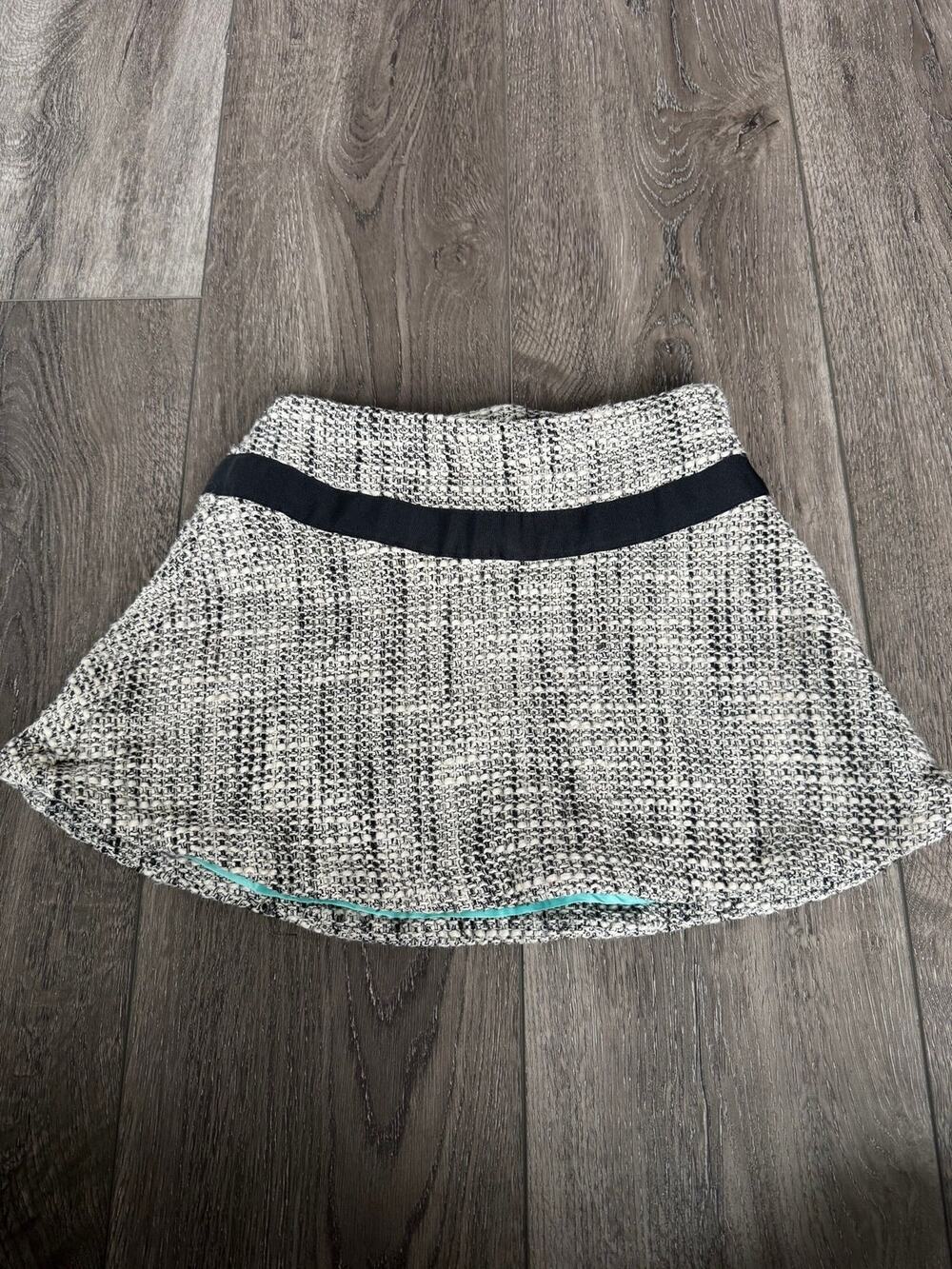 Janie and Jack Girls 3T Black White Boucle Tweed Holiday Skirt Vintage
